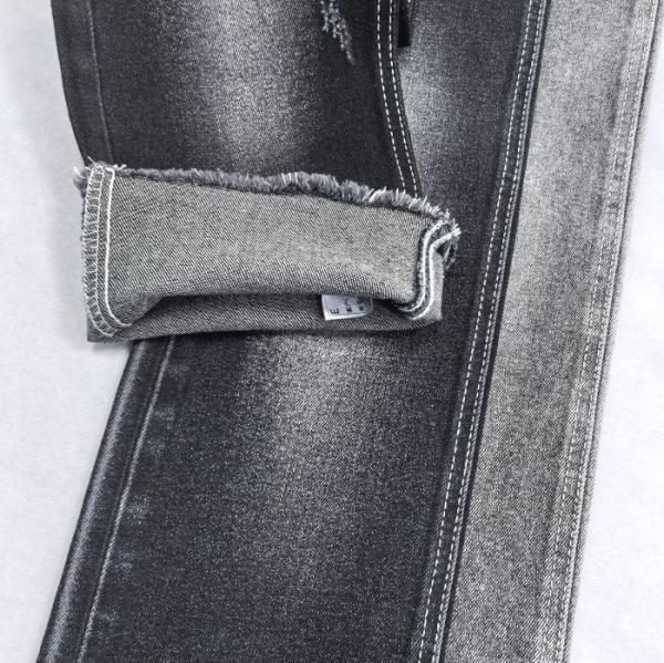 180cm Stretch Black Denim Fabric Heavy Weight 12.5 Oz JSD3242B 68% Cotton 27% Polyester 3% Rayon 2% Spandex