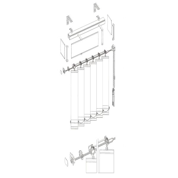 127mm vertical blinds acccessories