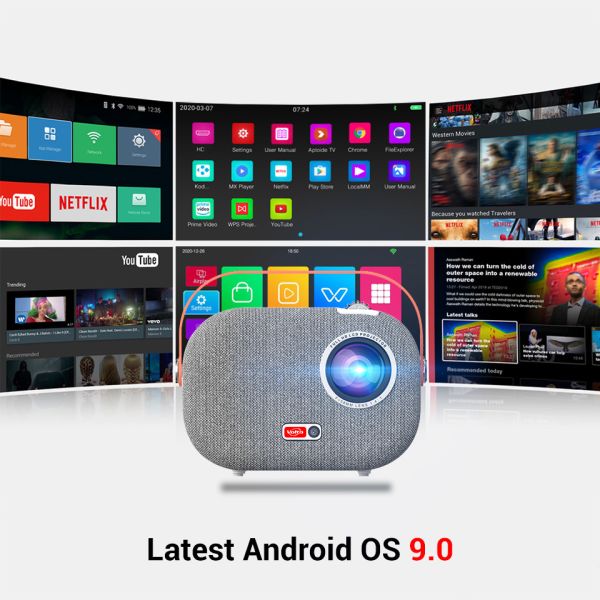 Sun 700 Portable Projector with Handle Support Full HD Proyector 1080P Home Video Projetor