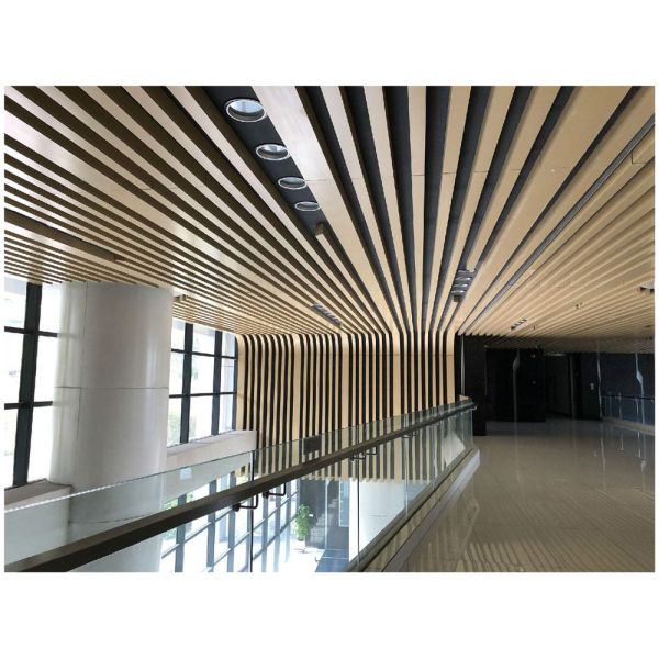 Decorative Linear Pipe Aluminum Baffle Ceiling Tiles U Shaped Suspended