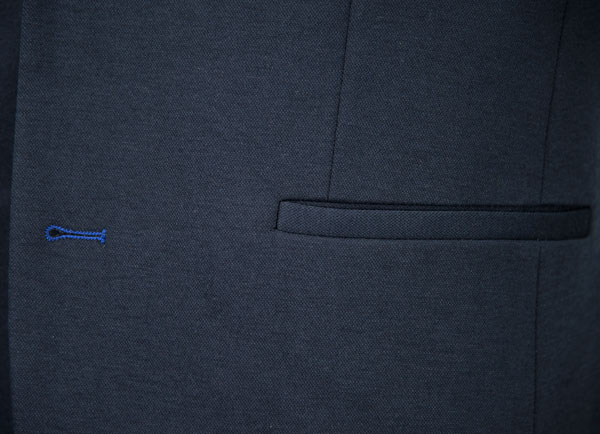 Spring And Autumn Mens Slim Fit Suit Blazer Navy Business Long Sleeves