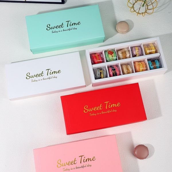 Custom Macaron Gift Box Set - Glossy Matte Laminated Cardboard