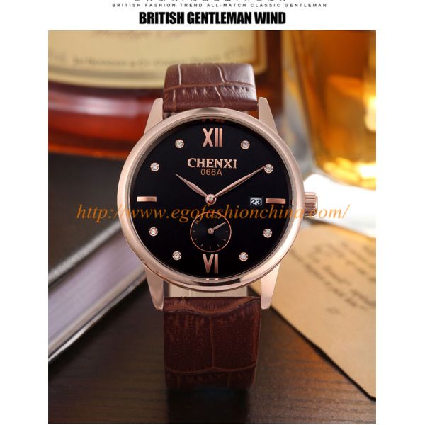 066A Rose Gold Roma Marks Stainless Steel Caseback Watch Quartz Movement Japan Watch OEM