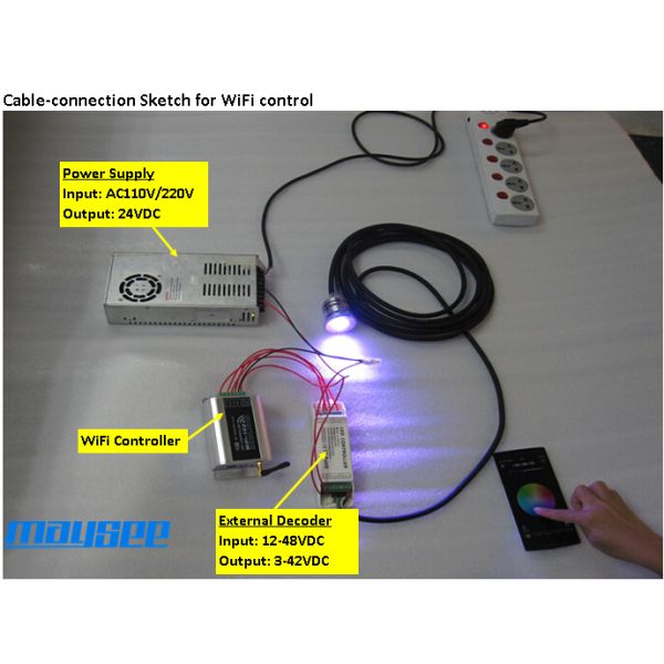 DMX / Wi-Fi управления RGBW 4-в-1 LED плавательный бассейн фары, светодиодные подводные огни бассейн