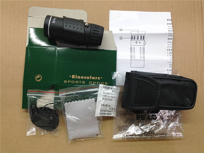 Небольшой легковес телескопа 7x18 Pockect Monocular с резиновой кожей