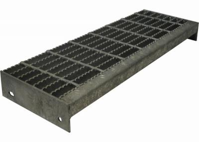 Galvanized Serrated Galvanized Stair Tread , Anti Slip Steel Grate Stair Treads