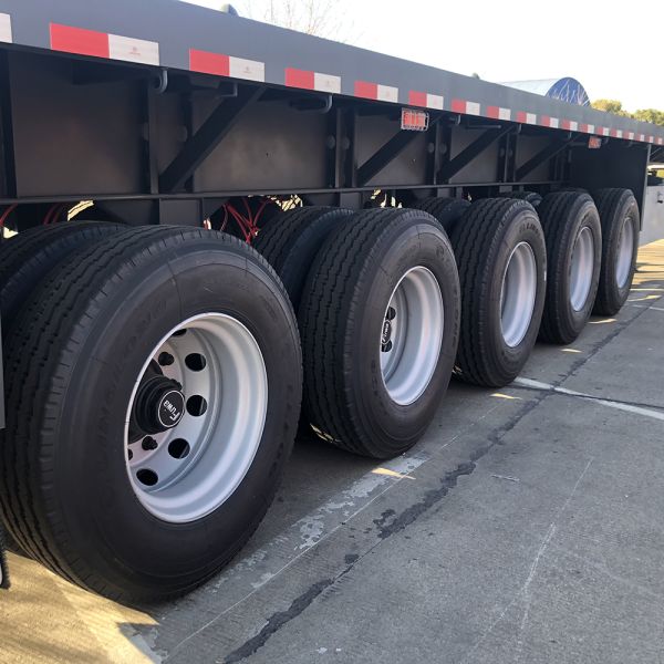 CIMC HUAJUN Flatbed Container Semi Trailer with 12 Twist Locks and Custom's Requirement