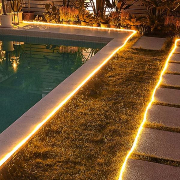Transparent PVC Waterproof LED Backlight Strip in Warm White for Landscape Outdoor 3-