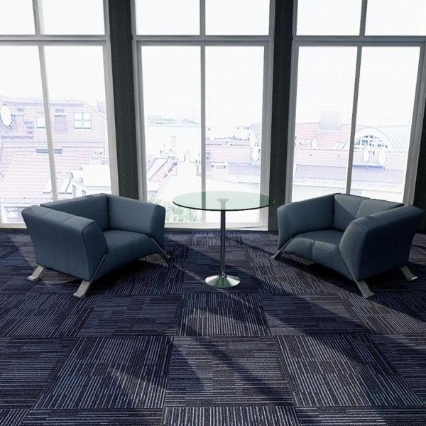 500x500 Hotel Carpet with Green PVC Backing and Loop Pile Construction