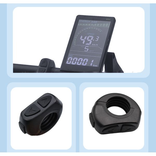 20in Ebike Display 24V-60V USB Ebike Lcd Display For V20 Pro M6C