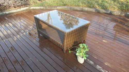 5 Seat Back Cushion Outdoor Rattan Sofa Set For Hotel Poolside