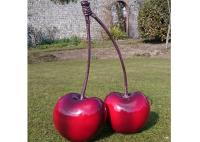Grande fibra de vidro exterior moderna pintada Cherry Sculpture da estátua do fruto