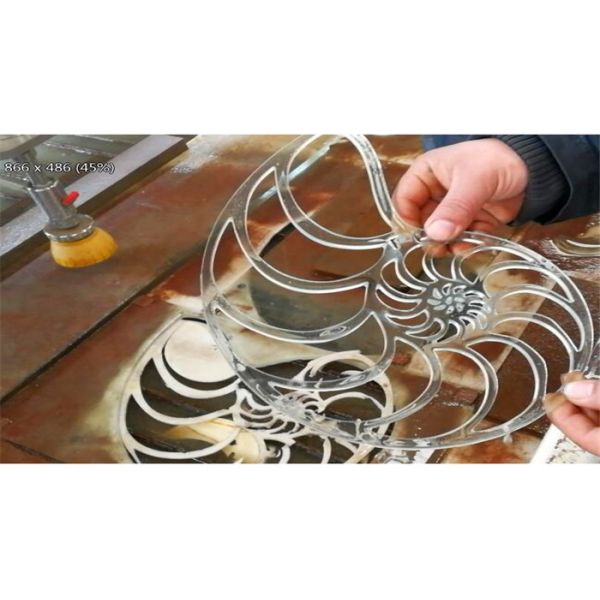 máquinas de corte do jato de água do Cnc de uma linha central de 2500 * 1500 milímetros 3 para a cozinha l superior contrário cortador da porcelana do jato de água