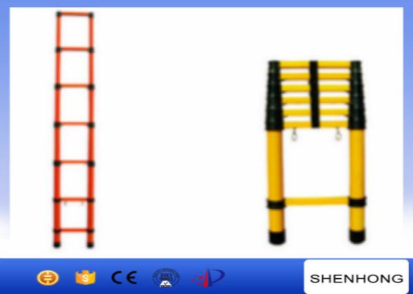 FRP Overhead Line Construction Tools Multi-section insulating flexible telescopic ladder with light epoxy resin