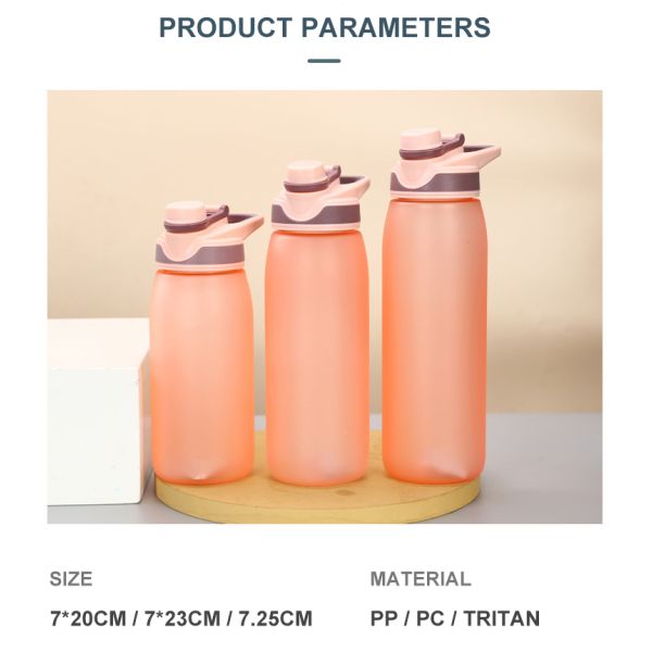 Stocked Outdoor Activity Gym Portable BPA Free Plastic Sports Water Bottle with Time
