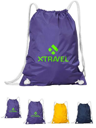 Promotional Custom Logo Printed String Bags Sport Girls Drawstring Bag