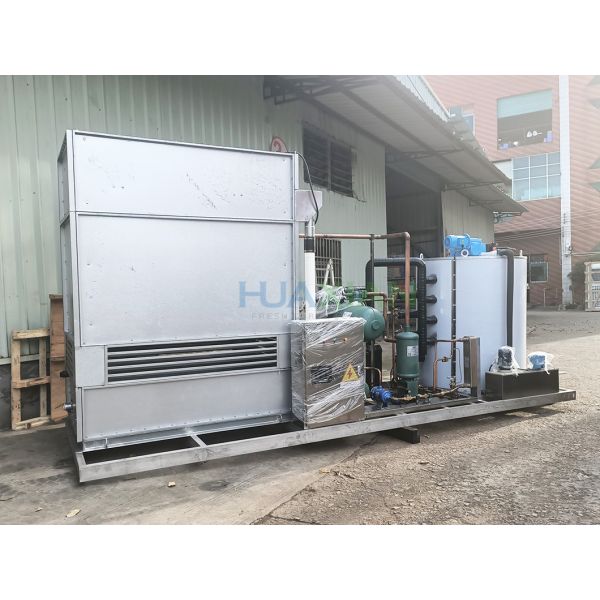 Industrial Flake Ice Machine 10 Ton Evaporative Fresh Water For Fishes