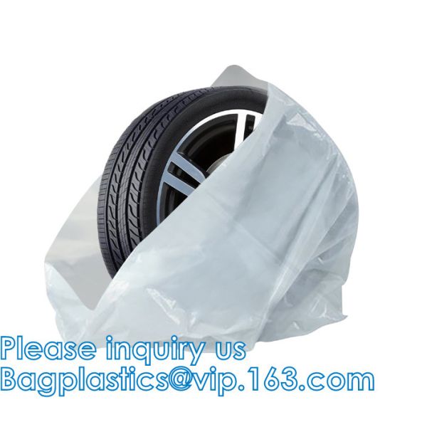 Biodegradable Car Tyre Storage Bag, Heavy Duty Washable, Tear Proof, Wheel Cover, Car Plastic Tire Bags