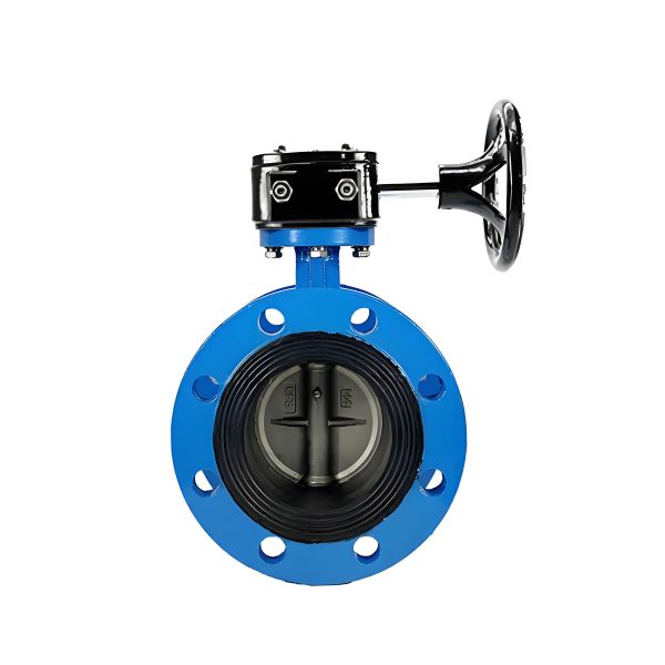 2in-48in Large Caliber WCB SS304/316 Flange Hard Seal Double Flange Double Offset Butterfly Valve with Gearbox  Standard