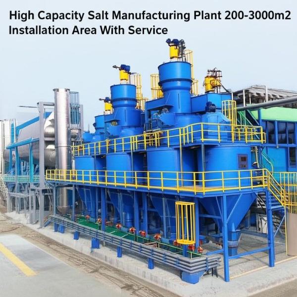 Planta de fabricación de sal de alta capacidad 200-3000m2 Área de instalación con servicio
