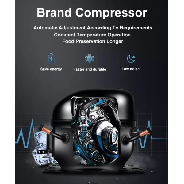 Four Shelves Commercial Open Chiller With Multiple Glass Door Refrigeration Equipment