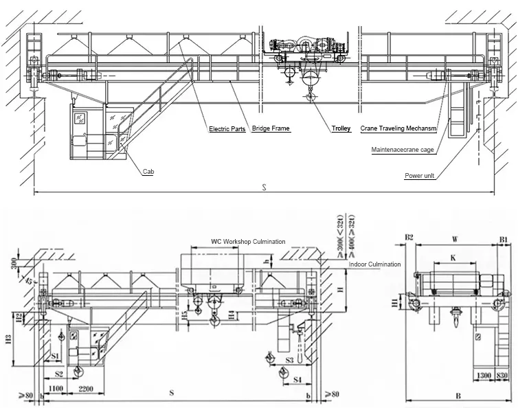 50 / тип вешалка QD мостового крана 18m крюка пяди 10T двойной