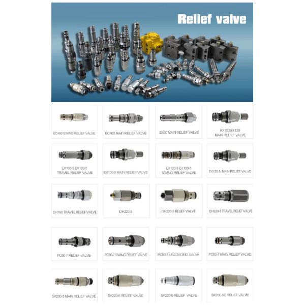 Клапан сброса YN22V00002F1 основного управляющего воздействия клапана сброса экскаватора SK120-5 SK200-5