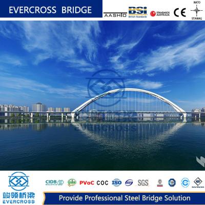 Puente para peatones de tipo de arco profesional prefabricado de acero