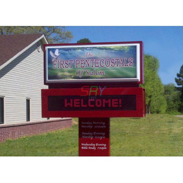 10mm Outdoor LED Billboard , High Brightness Waterproof LED Church Sign