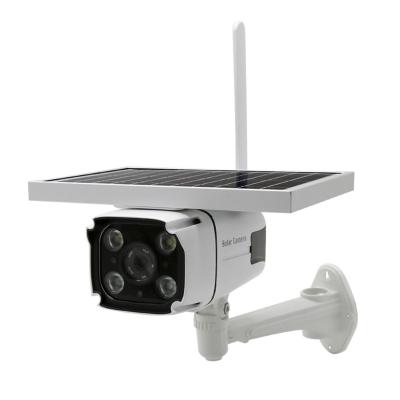 White IP65 Waterproof Solar Powered Security Camera 4G WIFI 128G Memory
