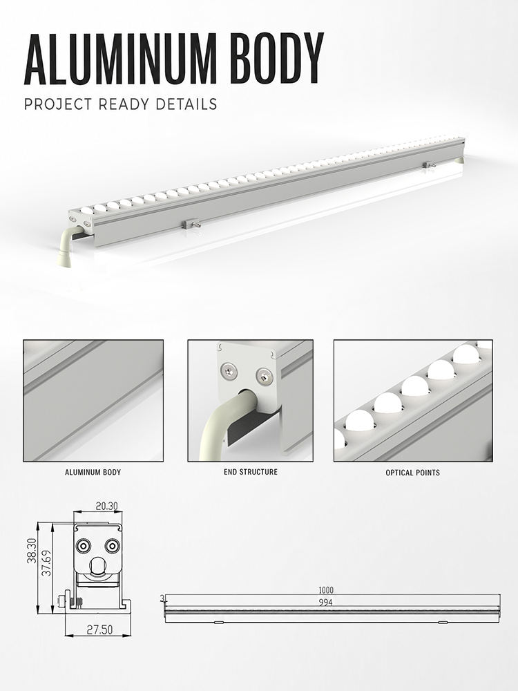 Ultra Slim 20mm width Narrow Recessed Linear Led Lighting With Integrated Wire Slot