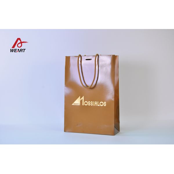 Luxury Reinforced Lamination Gift Paper Bags With Customized Handle