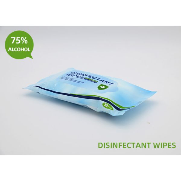 Convenient FDA Portable Alcohol Wipes Kill 99.9% Germs 10 Pack