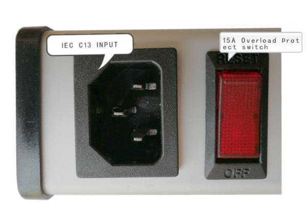 Unidade de distribuição de poder interna do PDU da montagem em rack, tira resistente do poder de 9 tomadas
