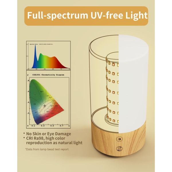 Customizable 10000 Lux Dimmable Light Therapy Lamp With Timer Function For Seasonal Affective Disorder
