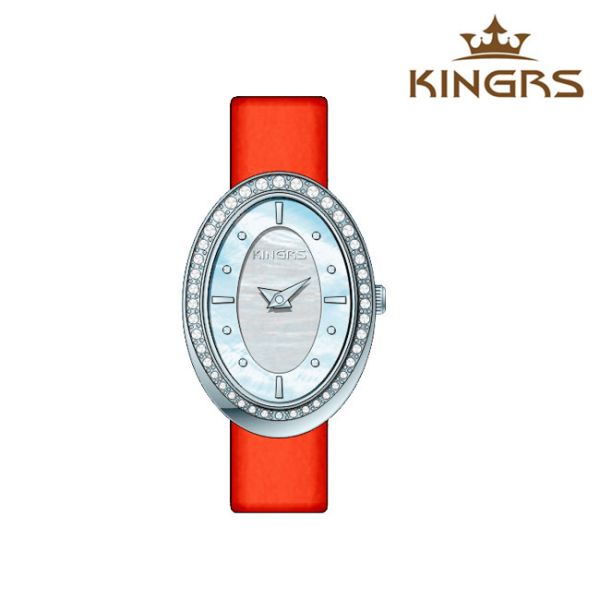 Jewelry Oval - Shaped Ladies Fashion Watches Leather Strap Quartz