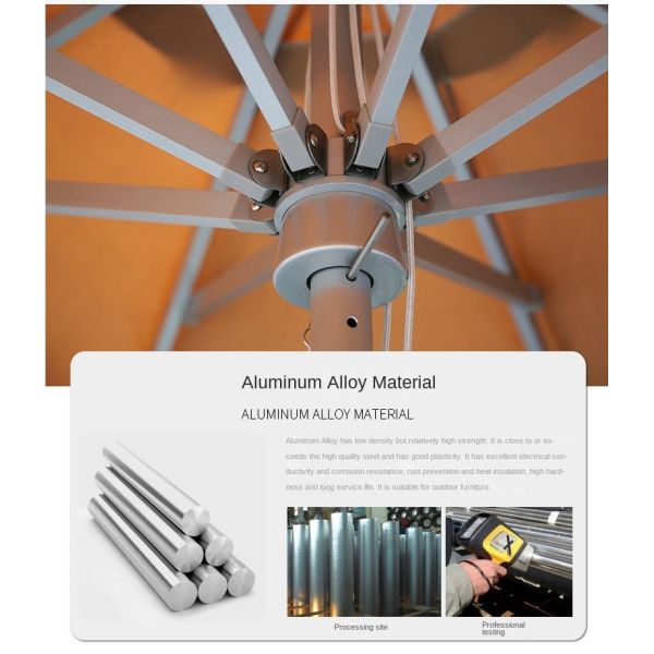 220 Yarn Dyed Fabric Outdoor Anti UV Centre Pole Umbrella Parasol