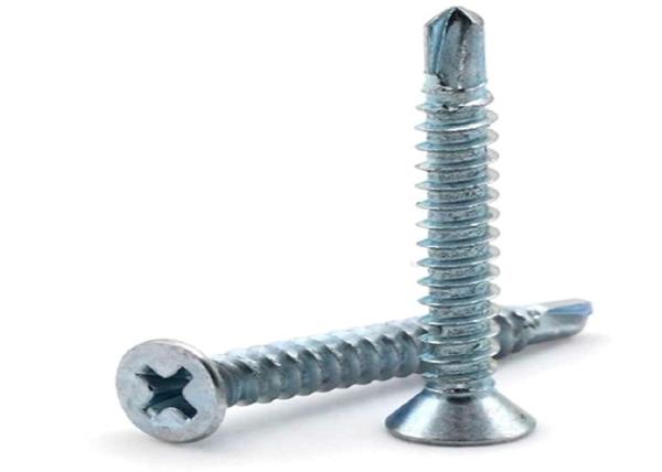 Class 4.8 8.8 10.9 12.9 Blue Zinc PlatedCross Recessed Countersunk Head Drilling Screws