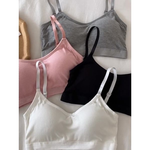 New Style Women Wholesale Pure Cotton Ribbed Bra Thin Slim Girl Special Cotton Bra Low Minimum Order Quantity Wholesale