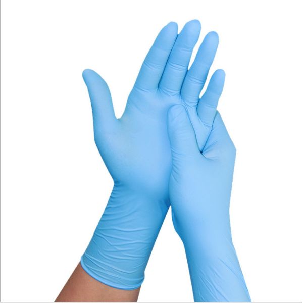 Thick Disposable Medical Nitrile Gloves Stretchable Puncture Resistant