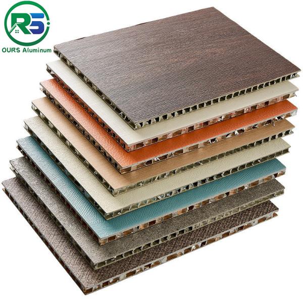 Panneau en aluminium de 10 mm en nid d'abeille en bois de grain de bois de remplissage acoustique