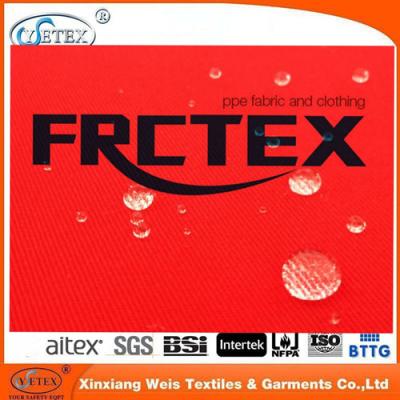 Red 60 Cotton 40 Polyester Oil Repellent Fabric Waterproof 280gsm Weight