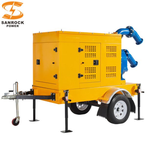 Silencio de la bomba de riego de auto-priming remolque de la bomba de agua de fácil movimiento de auto-imbición