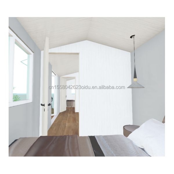 Vacation Style Family Prefabricated Wooden House with 2 Bedrooms 1 Bathroom 1 Kitchen Directly