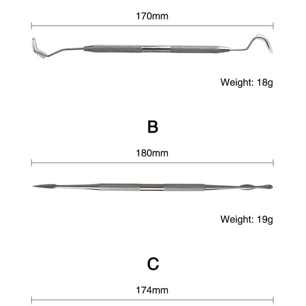 воск нержавеющей стали 12пкс высекая инструменты 20*12км для стоматологии