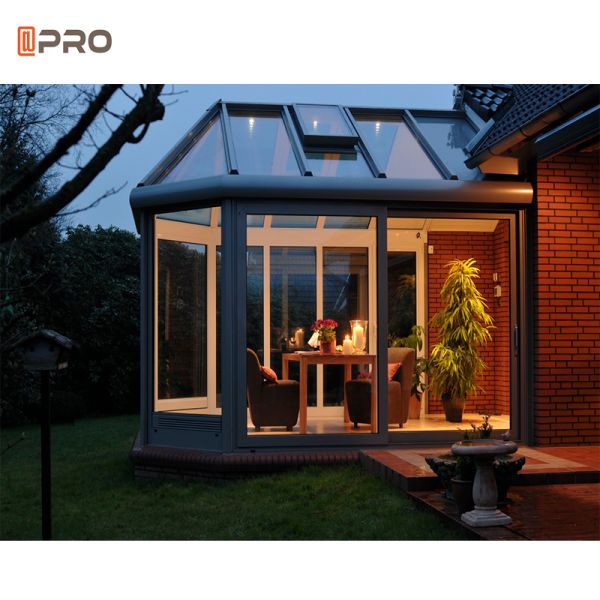Powder Coating Glass Prefab Sunroom Houses Aluminium Retractable Lowes