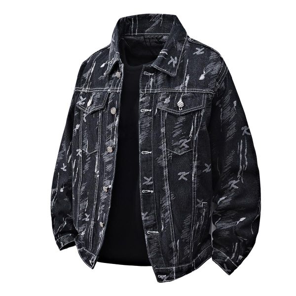 Custom Streetwear Long Sleeve Oversized 3d Quilted Denim Jacquard Fabric Jacket for Men Vintage Coat Varsity Autumn Jacket