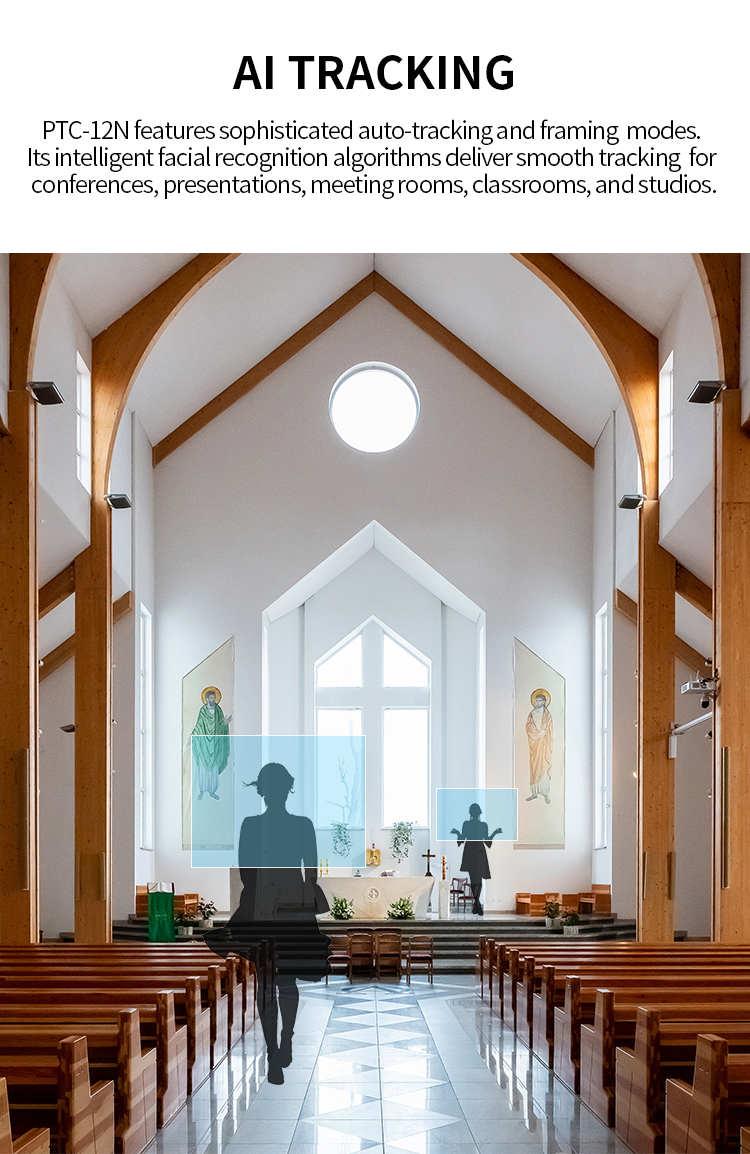 PTC-12N NDI HX2 PoE HD-MI 3G-SDI 1080P60 HD IP PTZ Camera Broadcasting at an Affordable