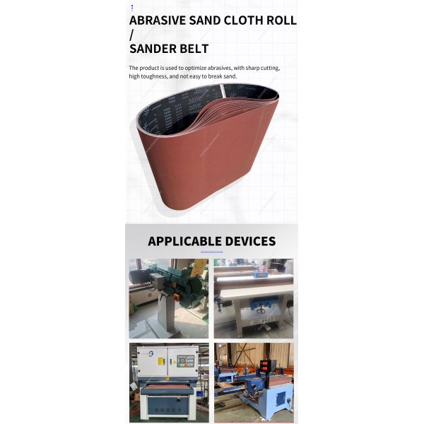 Alumina Abrasives Sanding Belts for Metal / Wood Polishing Woodworking Essential Tool