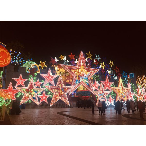 Hanging Fabric Chinese New Year Lanterns Festival Decoration Outdoor Red